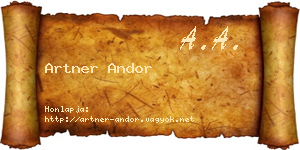 Artner Andor névjegykártya